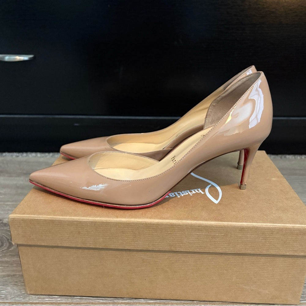 Christian Louboutin Iriza Beige Patent Heels size size 36.5 - Picture 3 of 6